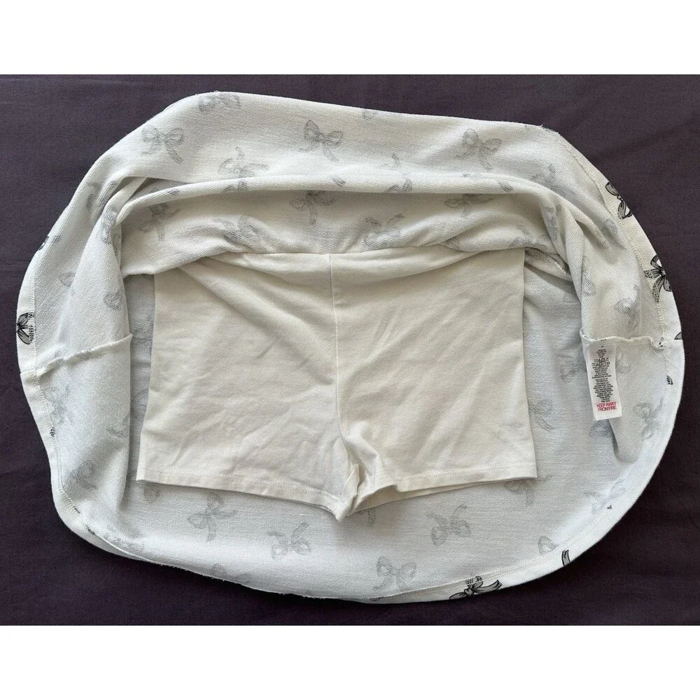 Rachel Zoe Girls Bow Sweatshirt Skort Set Size M 7 8 NWOT Outfit Cream
